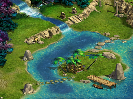 Petal Pass, a custom map on the osMW Myth War Online private server