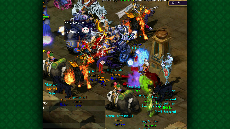 The osMW community fighting through the Myth War Online first reborn quest